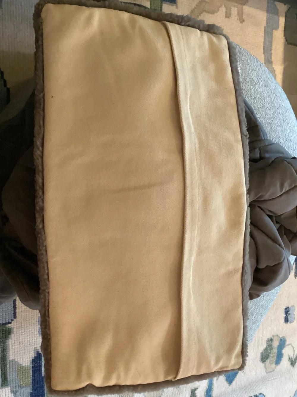West Elm Plush Sheepskin shearling pillow cover only in Light Gray